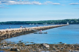 The breakwater Rockland, Maine