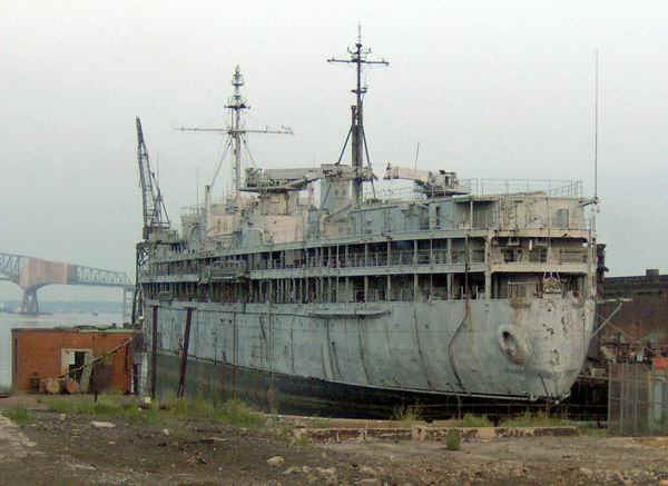 USS Orion being scrapped